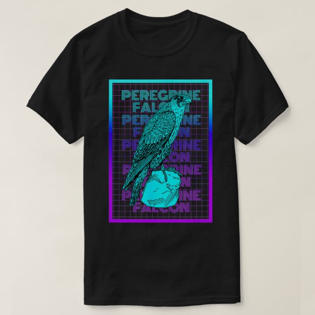 Peregrine Falcon Vintage Retro Peregrine Falcon  T-Shirt (Design Front)