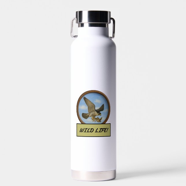 Peregrine Falcon Water Bottle (Front)