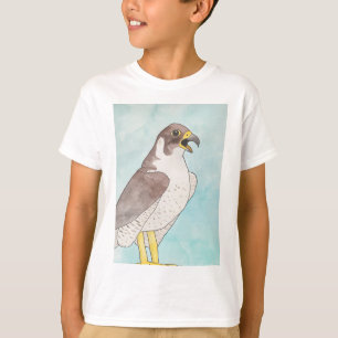 Peregrine Falcon watercolor bird art T-Shirt