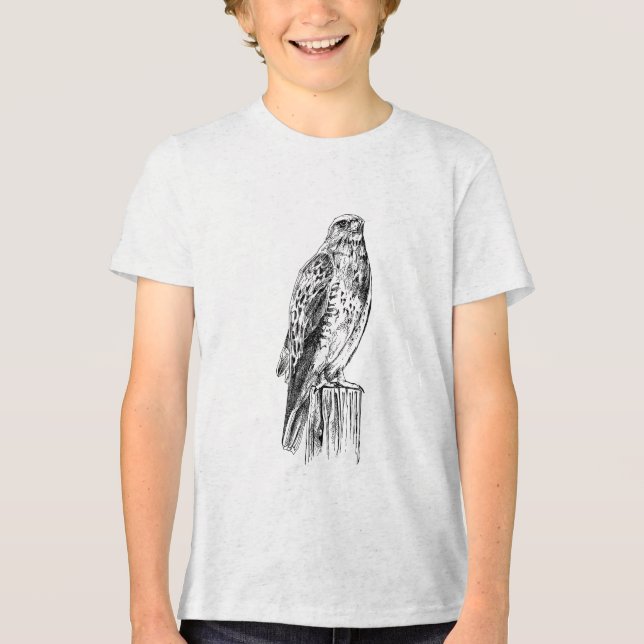 Peregrine falcon  Youth Tri-blend T-Shirt Tri-Blend Shirt (Front)