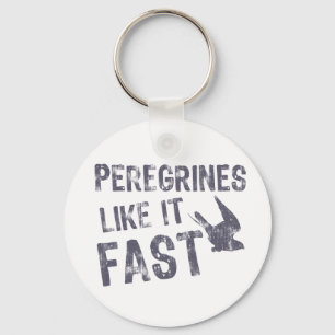 Peregrines Like It Fast Key Ring