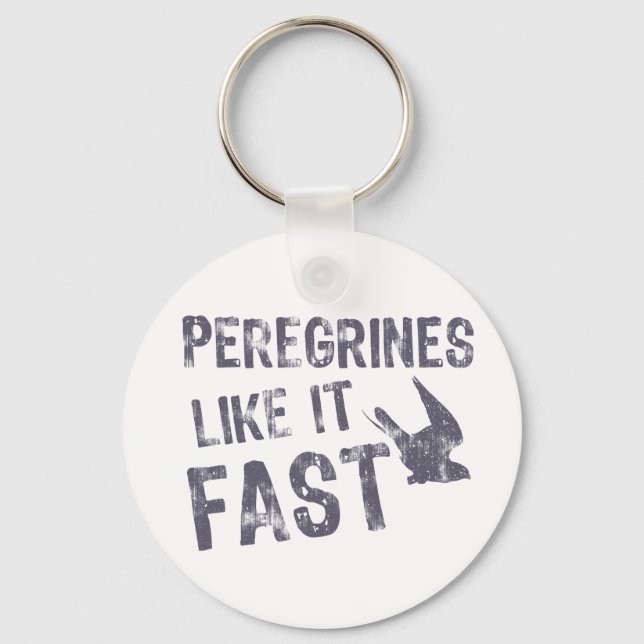 Peregrines Like It Fast Key Ring (Front)