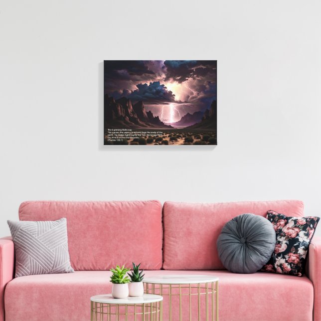 Perek Shirah - LIghtning Canvas Print (Insitu(LivingRoom))