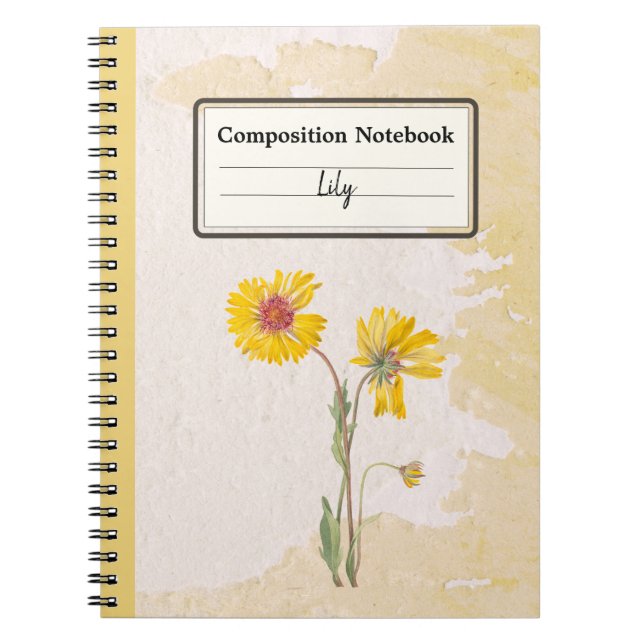 Perennial Gaillardia Flower Personalised Comp Notebook (Front)