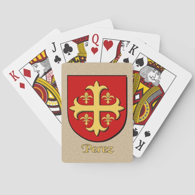 Perez Heraldic Shield Playing Cards (Back)