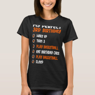 perfect 3rd birthday Basketball player 3 Years Old T-Shirt