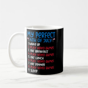 Perfect 4th July Play Video Games Patriot Gamer Coffee Mug
