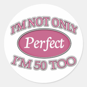 Perfect 50 Year Old Classic Round Sticker