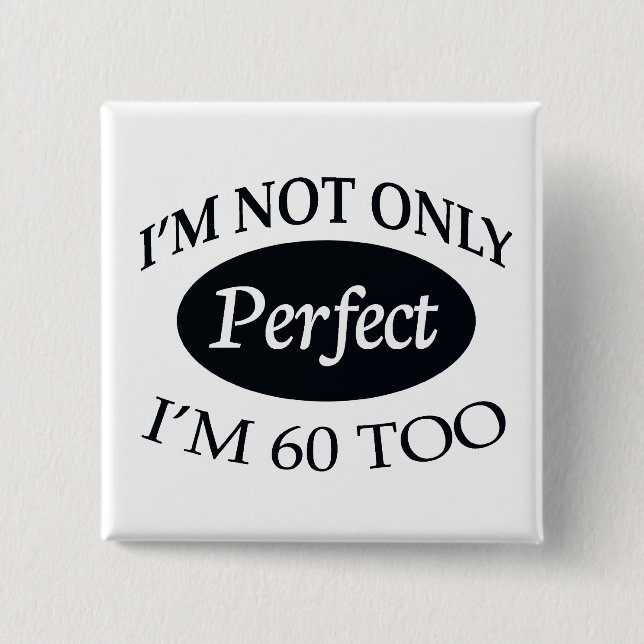 Perfect 60 15 cm square badge (Front)