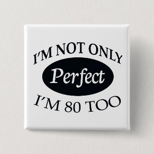 Perfect 80 15 cm square badge