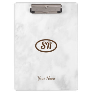 Perfect Accessory for Organised Style White Marble Clipboard