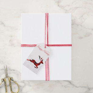 Perfect, Amazing Christmas Reindeer Square Gift Tags