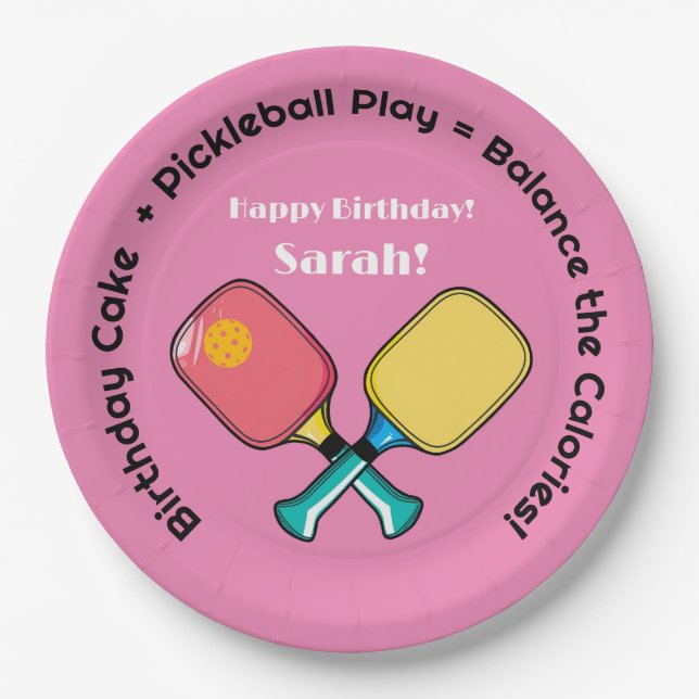 😍 Perfect balance - pickleball Paper Plate (Front)
