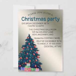 Perfect, Beautiful, Christmas Tree Invitation