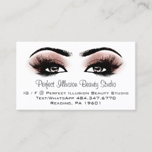 Perfect Beauty Studio Services Lashes Rose Business Card