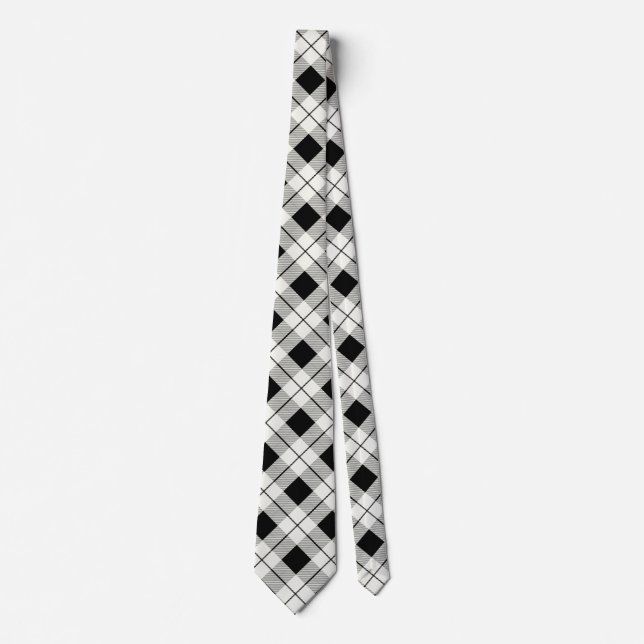 Perfect Black and White Plaid Tie! Tie (Front)