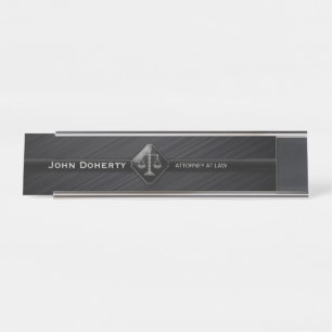 Perfect Black ATTORNEY AT LAW Desk Name Plate
