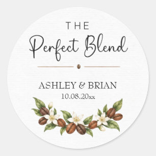 Perfect Blend Coffee Wedding Favour Stickers