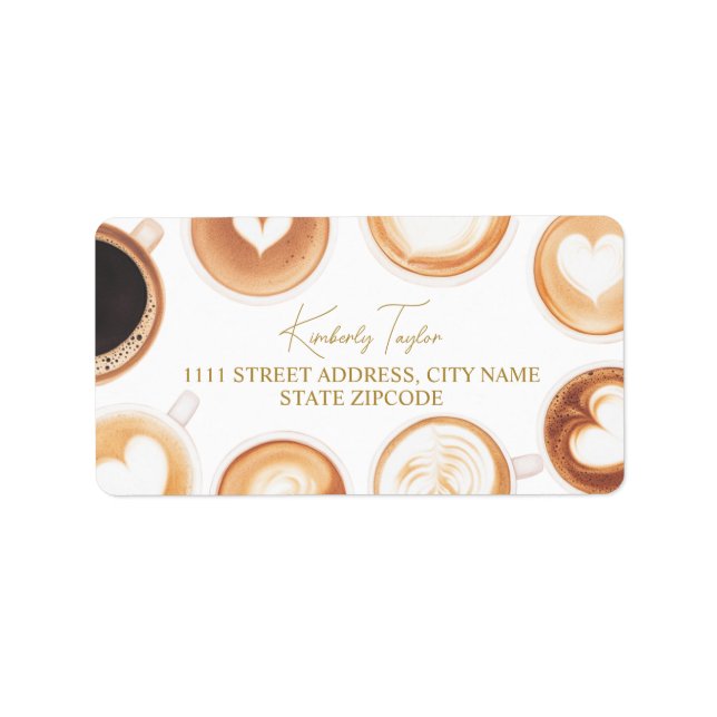 Perfect Blend Love is Brewing Coffee Cups Label (Front)