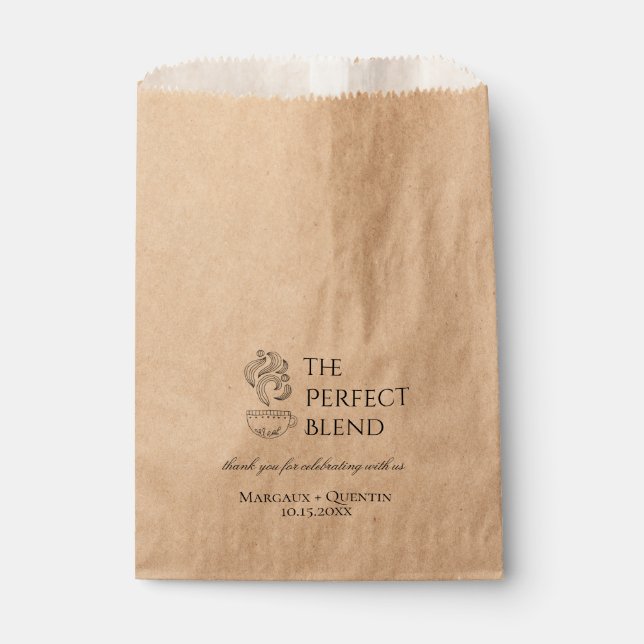 Perfect Blend Wedding Favour Bags (Front)