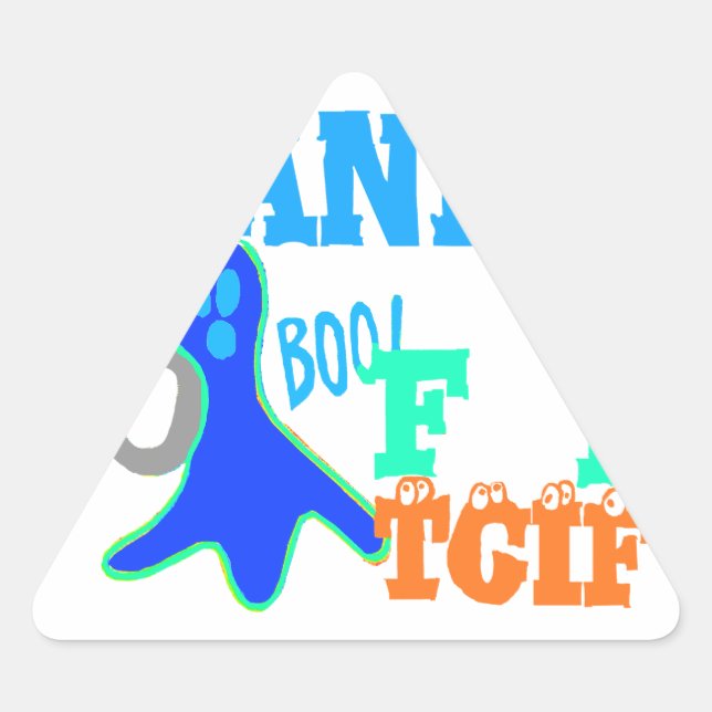 Perfect Boo! TGIF Thanks God Its Friday Hakuna Mat Triangle Sticker (Front)