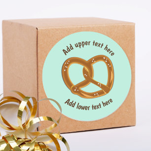 Perfect Bread Pretzel with Salt - Your own words Classic Round Sticker