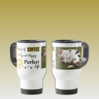 Perfect cat pet and coffee white gold photo
