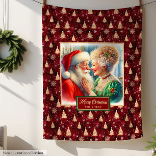 Perfect Christmas Blanket Mr & Mrs Claus Holiday 
