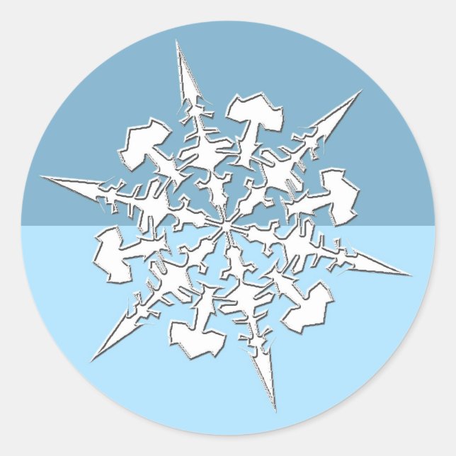 Perfect Christmas Snowflake Holiday Cards Seals (Front)