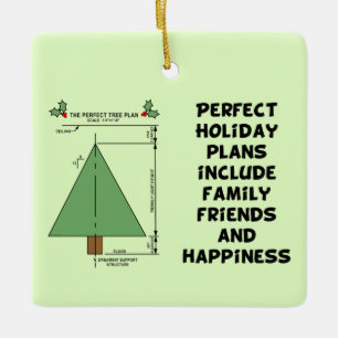 Perfect Christmas Tree Ceramic Ornament