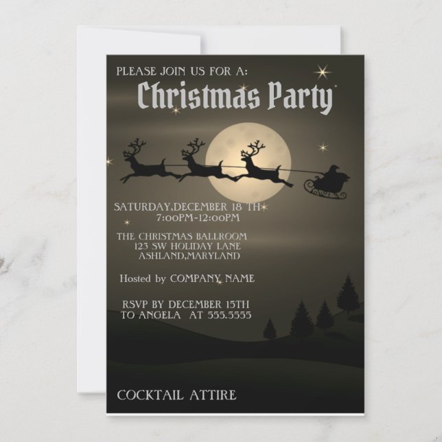 Perfect, Cool, Christmas   Invitation (Front)