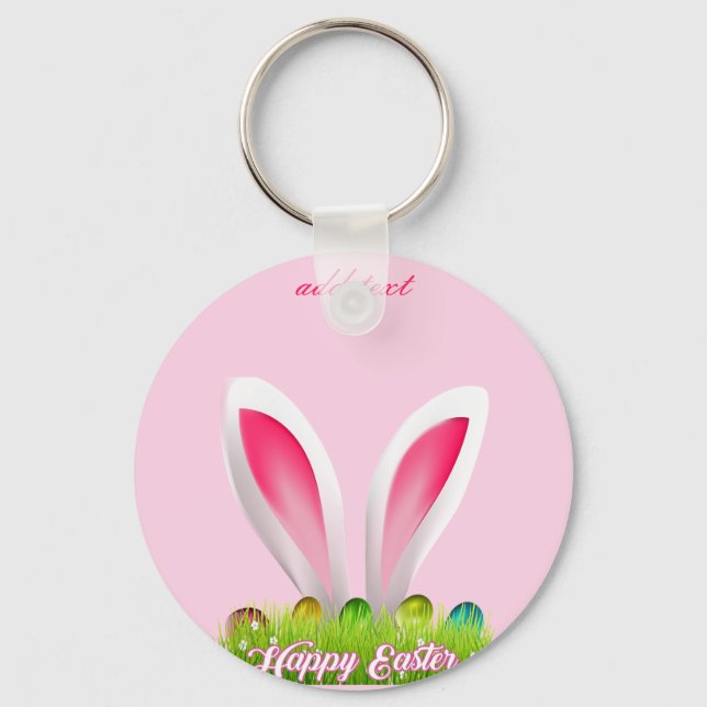 Perfect, Cool Happy Easter, Bunny  Key Ring (Front)