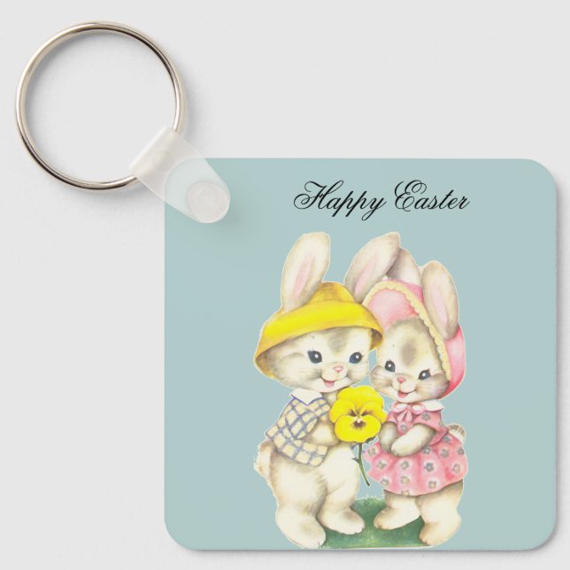Perfect, Cool Happy Easter, Bunny  Key Ring (Front)
