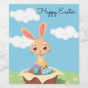 Perfect, Cool Happy Easter, Bunny Wine Label