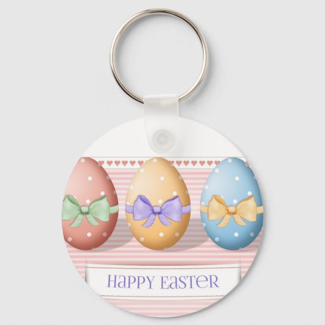 Perfect, Cool Happy Easter,  Eggs  Key Ring (Front)