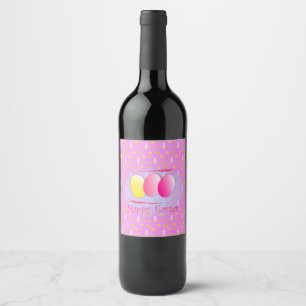 Perfect, Cool Happy Easter, Eggs Wine Label