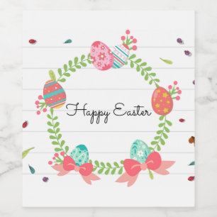 Perfect, Cool Happy Easter, Eggs Wine Label