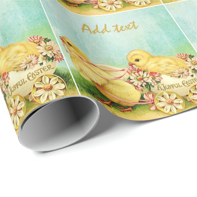 Perfect, Cool Happy Easter Vintage  Wrapping Paper (Roll Corner)
