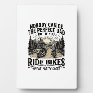 Perfect Dad Ride Bikes Vintage Biker Shirt Design_ Plaque
