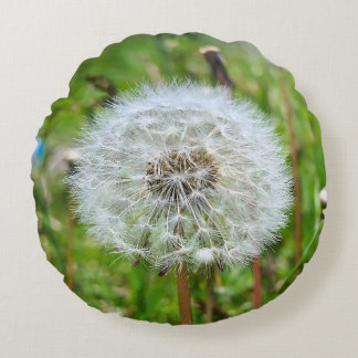 Perfect Dandelion – Botanical Macro Photography Round Cushion