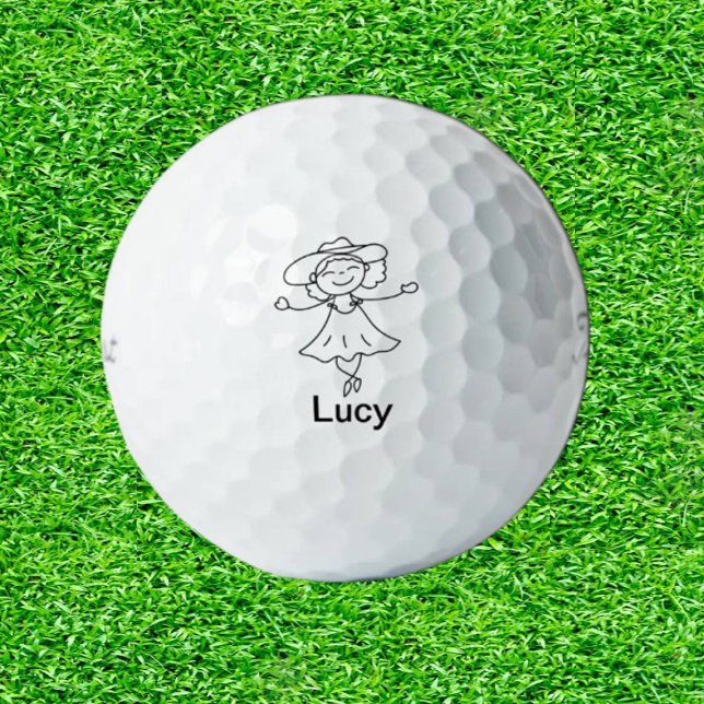 Perfect daughter Doodle stick people Golf Balls (Swinging into Perfection!)