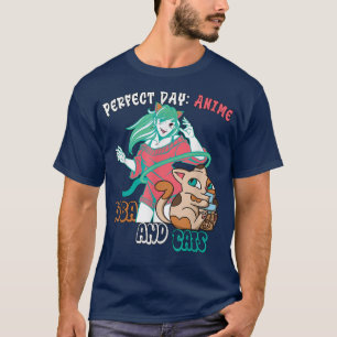 Perfect Day Anime, Boba and Cats T-Shirt