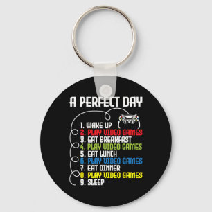 Perfect Day - Funny Gaming Gamer Video Game 1  Key Ring