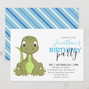 Perfect Dinosaur-Themed Birthday Invitation! Announcement