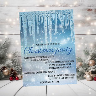Perfect, Elegant, Blue Christmas Invitation