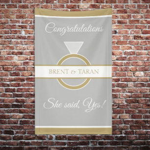 Perfect Engagement Party Banner