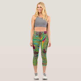 Perfect for active and yoga wear, this medium weig capri leggings