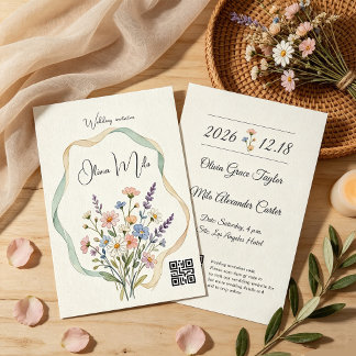 Perfect for garden, boho and countryside weddings invitation