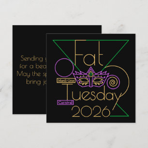 Perfect for Mardi Gras 2026 Holiday Card