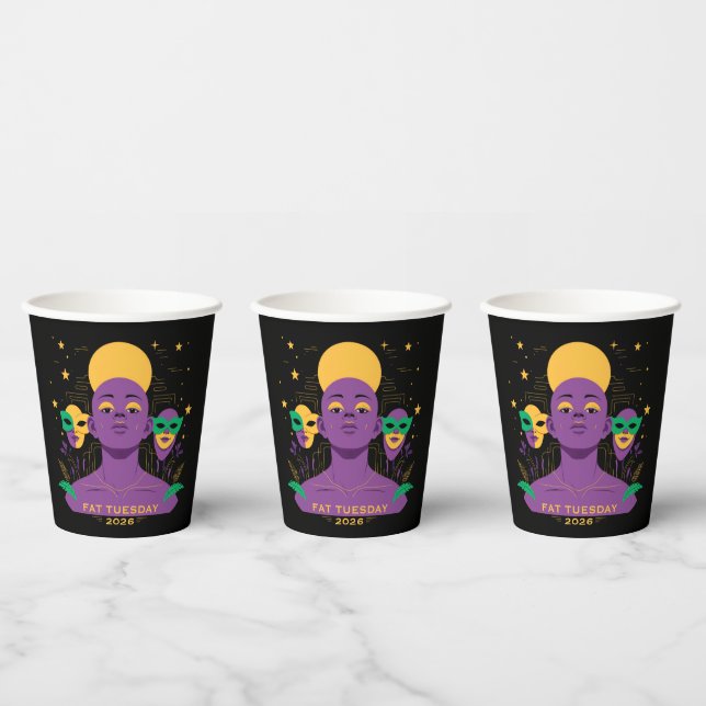 Perfect for Mardi Gras 2026 Paper Cups (Multi)